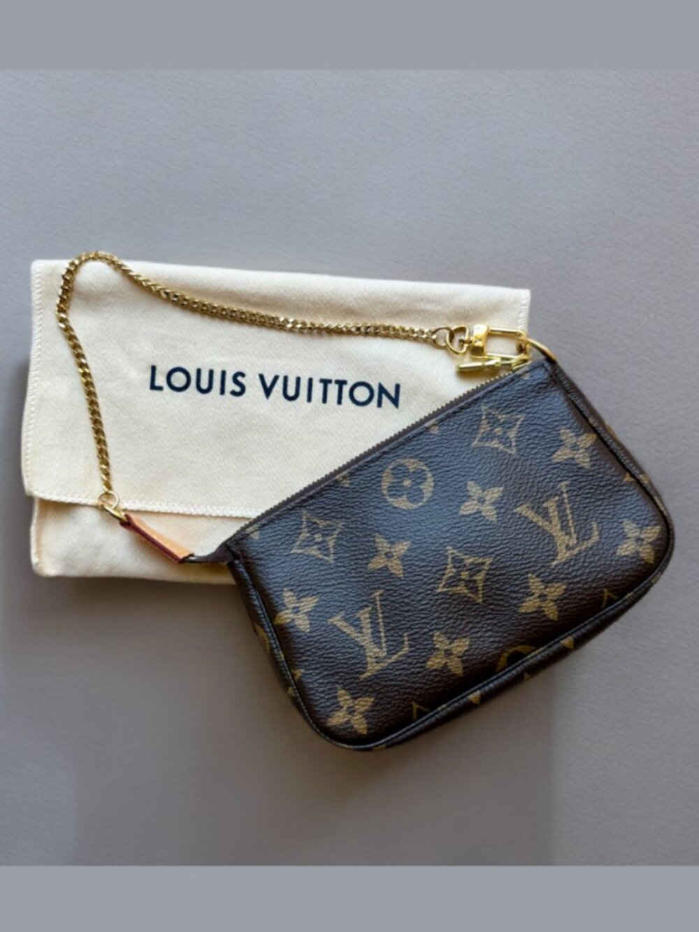 Louis Vuitton Canvas Monogram Mini Pochette Accessoires Bag